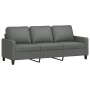 Sofa set with cushions 3 pieces dark gray fabric by , Sofas - Ref: Foro24-3201429, Price: 675,66 €, Discount: %