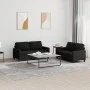 Sofa set with cushions 2 pieces black fabric by , Sofas - Ref: Foro24-3201448, Price: 437,40 €, Discount: %