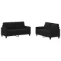 Sofa set with cushions 2 pieces black fabric by , Sofas - Ref: Foro24-3201448, Price: 437,40 €, Discount: %