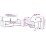 Sofagarnitur mit Kissen 2-teilig aus schwarzem Stoff von , Sofas - Ref: Foro24-3201448, Preis: 445,12 €, Rabatt: %