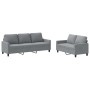 Sofa set with cushions 2 pieces light gray fabric by , Sofas - Ref: Foro24-3201460, Price: 469,48 €, Discount: %