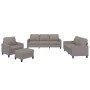 Sofa set with cushions 4 pieces taupe gray fabric by , Sofas - Ref: Foro24-3201443, Price: 704,92 €, Discount: %