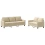 Sofa set with cushions 2 pieces cream fabric by , Sofas - Ref: Foro24-3201462, Price: 467,11 €, Discount: %