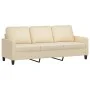 Sofa set with cushions 2 pieces cream fabric by , Sofas - Ref: Foro24-3201462, Price: 467,11 €, Discount: %