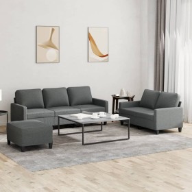 Dreiteiliges Sofaset mit dunkelgrauen Kissen. von , Sofas - Ref: Foro24-3201469, Preis: 568,65 €, Rabatt: %
