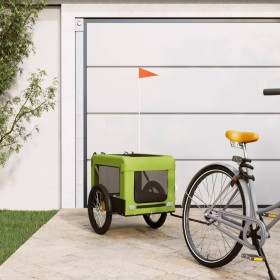 Haustier-Fahrradanhänger, Eisen-Oxford-Stoff, Grün, Schwarz von , Kinderwagen für Haustiere - Ref: Foro24-93927, Preis: 115,1...