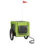 Haustier-Fahrradanhänger, Eisen-Oxford-Stoff, Grün, Schwarz von , Kinderwagen für Haustiere - Ref: Foro24-93927, Preis: 115,1...