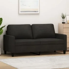 Zweiplätziges schwarzes Stoffsofa, 140 cm. von , Sofas - Ref: Foro24-359167, Preis: 226,43 €, Rabatt: %