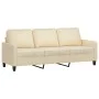 Sofá de 3 plazas de tela crema 180 cm by , Sofas - Ref: Foro24-359173, Price: 269,39 €, Discount: %