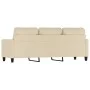 Sofá de 3 plazas de tela crema 180 cm by , Sofas - Ref: Foro24-359173, Price: 269,39 €, Discount: %
