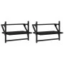 Estantes de pared con barras 2 unidades negro 40x25x30 cm by , Shelves and shelves - Ref: Foro24-836238, Price: 21,82 €, Disc...