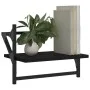 Estantes de pared con barras 2 unidades negro 40x25x30 cm by , Shelves and shelves - Ref: Foro24-836238, Price: 21,82 €, Disc...