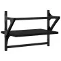 Estantes de pared con barras 2 unidades negro 40x25x30 cm by , Shelves and shelves - Ref: Foro24-836238, Price: 21,82 €, Disc...