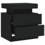 Mesita de noche de aglomerado negro 45x35x52 cm de vidaXL, Mesitas de noche - Ref: Foro24-326850, Precio: 94,63 €