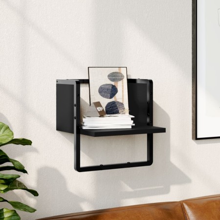 Wandregal mit Stange Schwarz 30x25x30 cm von , Regale und Regale - Ref: Foro24-836278, Preis: 12,79 €, Rabatt: %