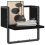 Wandregal mit Stange Schwarz 30x25x30 cm von , Regale und Regale - Ref: Foro24-836278, Preis: 12,66 €, Rabatt: %