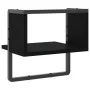Estante de pared con barra negro 30x25x30 cm de , Estantes y estanterías - Ref: Foro24-836278, Precio: 12,66 €, Descuento: %