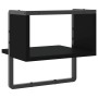 Wandregal mit Stange Schwarz 30x25x30 cm von , Regale und Regale - Ref: Foro24-836278, Preis: 12,79 €, Rabatt: %