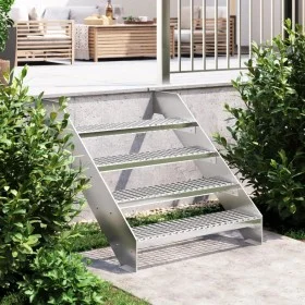 Peldaño de rejilla acero galvanizado 80x24x7 cm by , Stair mats - Ref: Foro24-155679, Price: 39,05 €, Discount: %