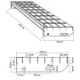 Gitterstufe aus feuerverzinktem Stahl 80x24x7 cm von , Treppenmatten - Ref: Foro24-155679, Preis: 39,05 €, Rabatt: %