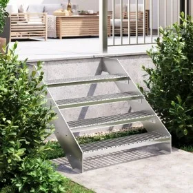 Peldaño de rejilla acero galvanizado 90x24x7 cm de , Alfombrillas para escalones - Ref: Foro24-155685, Precio: 54,56 €, Descu...