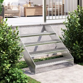 Peldaño de rejilla acero galvanizado 90x24x7 cm by , Stair mats - Ref: Foro24-155685, Price: 59,23 €, Discount: %