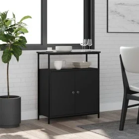 Aparador de madera de ingeniería negro 70x30x80 cm by , Sideboards - Ref: Foro24-835529, Price: 60,56 €, Discount: %