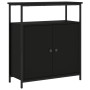 Aparador de madera de ingeniería negro 70x30x80 cm by , Sideboards - Ref: Foro24-835529, Price: 61,55 €, Discount: %