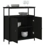 Aparador de madera de ingeniería negro 70x30x80 cm by , Sideboards - Ref: Foro24-835529, Price: 60,56 €, Discount: %