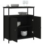 Aparador de madera de ingeniería negro 70x30x80 cm by , Sideboards - Ref: Foro24-835529, Price: 61,55 €, Discount: %