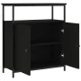 Aparador de madera de ingeniería negro 70x30x80 cm by , Sideboards - Ref: Foro24-835529, Price: 60,56 €, Discount: %