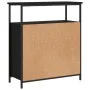 Aparador de madera de ingeniería negro 70x30x80 cm by , Sideboards - Ref: Foro24-835529, Price: 60,56 €, Discount: %