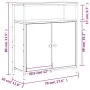 Aparador de madera de ingeniería negro 70x30x80 cm by , Sideboards - Ref: Foro24-835529, Price: 60,56 €, Discount: %