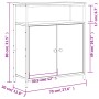 Aparador de madera de ingeniería negro 70x30x80 cm by , Sideboards - Ref: Foro24-835529, Price: 61,55 €, Discount: %