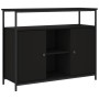 Aparador de madera de ingeniería negro 100x35x80 cm by , Sideboards - Ref: Foro24-835499, Price: 91,04 €, Discount: %