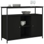Aparador de madera de ingeniería negro 100x35x80 cm by , Sideboards - Ref: Foro24-835499, Price: 91,04 €, Discount: %