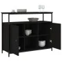 Aparador de madera de ingeniería negro 100x35x80 cm by , Sideboards - Ref: Foro24-835499, Price: 91,04 €, Discount: %