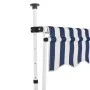 Retractable manual awning in blue and white striped, 250 cm. by vidaXL, Awnings - Ref: Foro24-43221, Price: 88,20 €, Discount: %