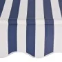 Retractable manual awning in blue and white striped, 250 cm. by vidaXL, Awnings - Ref: Foro24-43221, Price: 88,20 €, Discount: %