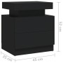 Mesita de noche de aglomerado negro 45x35x52 cm de vidaXL, Mesitas de noche - Ref: Foro24-326850, Precio: 94,63 €