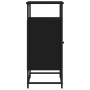 Aparador de madera de ingeniería negro 69x35x80 cm