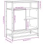 Schwarzes Sideboard aus Holzwerkstoff, 69 x 35 x 80 cm von , Sideboards - Ref: Foro24-835544, Preis: 61,84 €, Rabatt: %