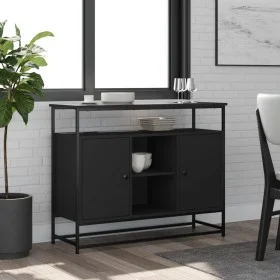 Sideboard aus schwarzem Holzwerkstoff 100x35x80 cm von , Sideboards - Ref: Foro24-835539, Preis: 99,78 €, Rabatt: %