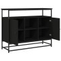 Aparador de madera de ingeniería negro 100x35x80 cm de , Aparadores - Ref: Foro24-835539, Precio: 96,33 €, Descuento: %