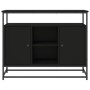 Aparador de madera de ingeniería negro 100x35x80 cm de , Aparadores - Ref: Foro24-835539, Precio: 96,33 €, Descuento: %