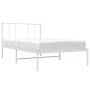 Bettgestell aus Metall mit weißem Kopfteil 80x200 cm von , Betten und Lattenroste - Ref: Foro24-352520, Preis: 59,46 €, Rabat...