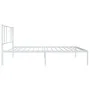 Metal bed frame with white headboard 80x200 cm by , Beds and slatted bases - Ref: Foro24-352520, Price: 56,83 €, Discount: %