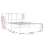 Metal bed frame with white headboard 80x200 cm by , Beds and slatted bases - Ref: Foro24-352520, Price: 56,83 €, Discount: %