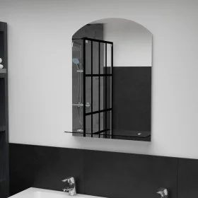Wall mirror with tempered glass shelf 50x70 cm by , Mirrors - Ref: Foro24-249432, Price: 40,98 €, Discount: %
