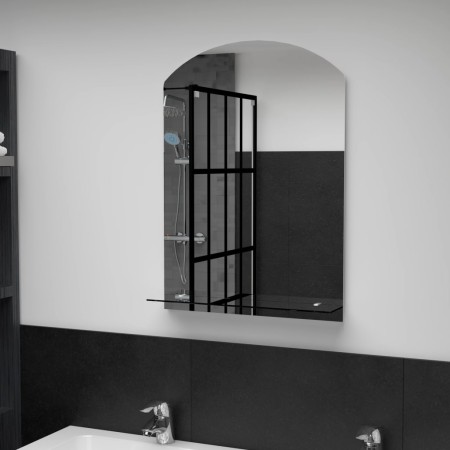 Wall mirror with tempered glass shelf 50x70 cm by , Mirrors - Ref: Foro24-249432, Price: 41,87 €, Discount: %